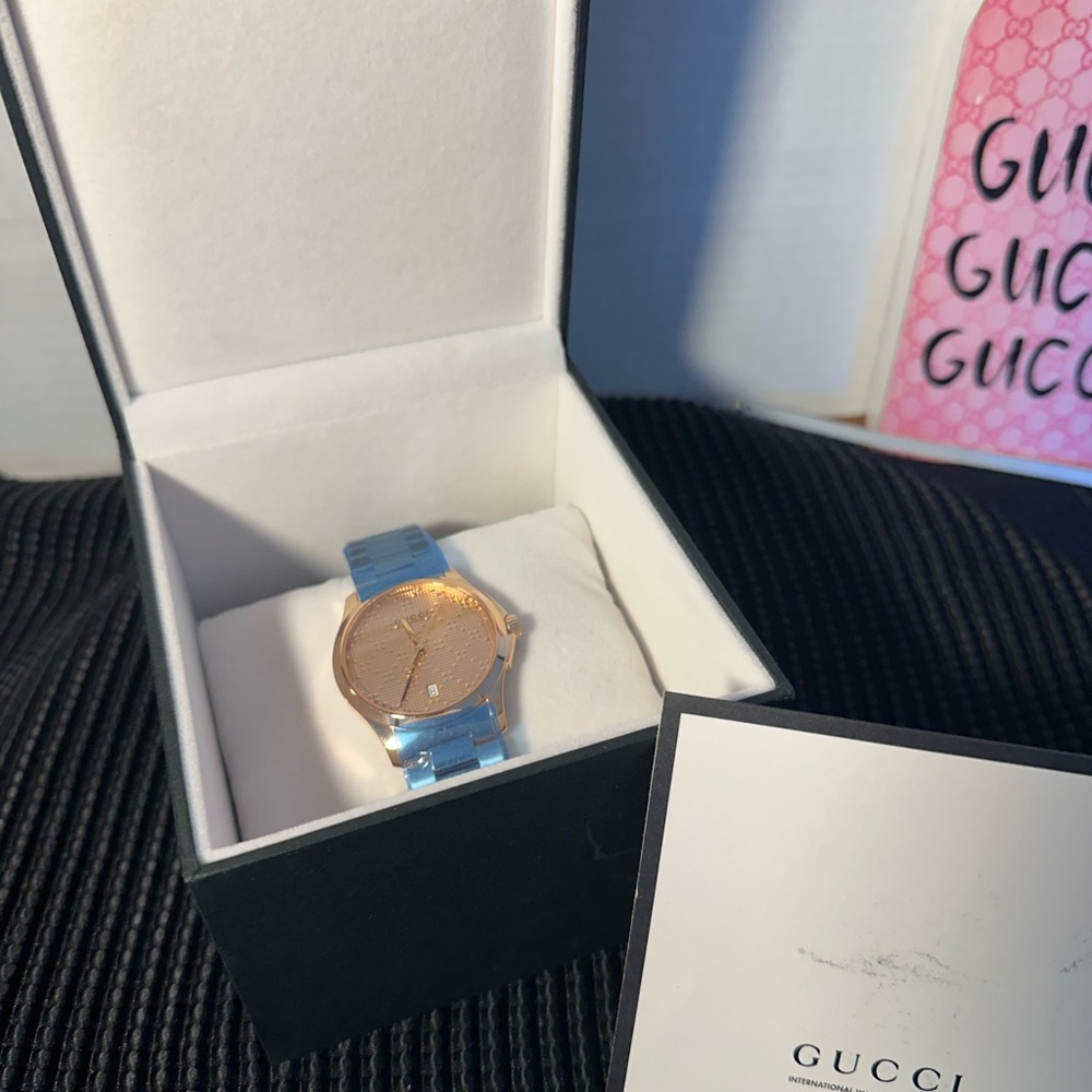 🆕Gucci Women's G-Timeless Rose Gold Watch - Picture 4 of 14